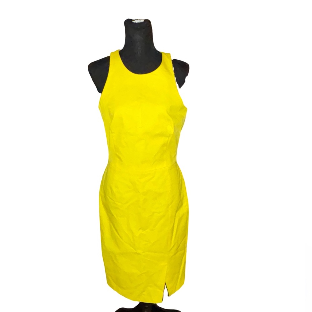 Banana Republic yellow sheath dress size 10 tall